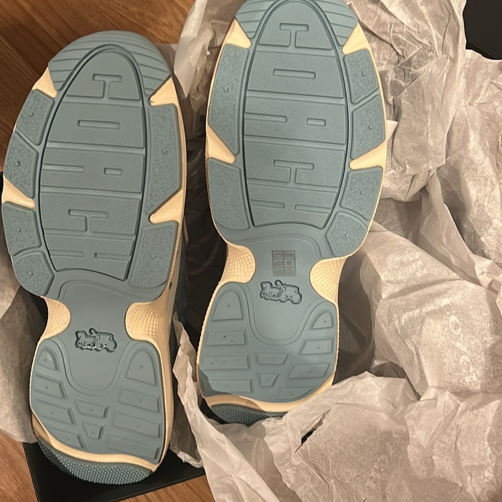 Coach Blue and Beige Sneakers - Picture 6 of 8